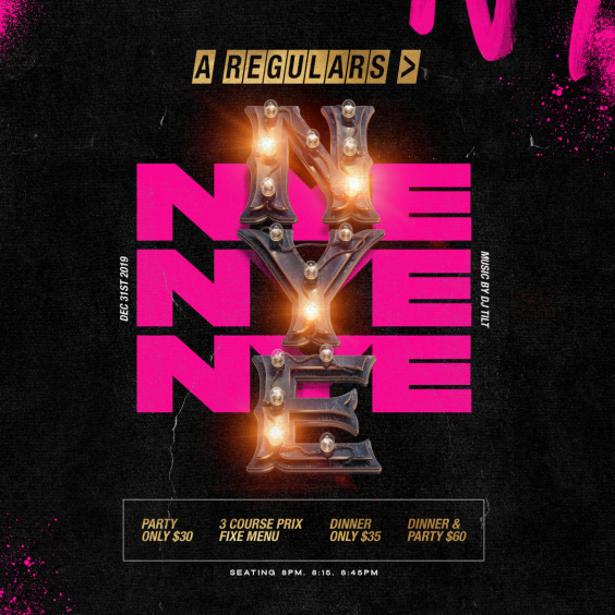 Regulars Bar 2021 NYE